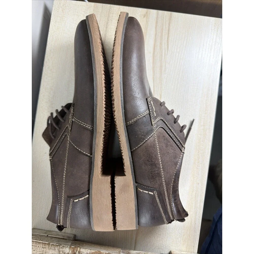 Steve Madden Men P-Lavar Brown Leather Lace Up Oxford Sz 9 Casual Business NEW
